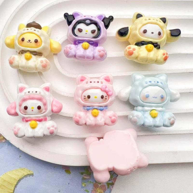 24/120PCS Cartoon DIY Resin Accessories, Cute Hats, Bells, Cream Glue Handmade Hair Clips, Phone Cases, Accessories