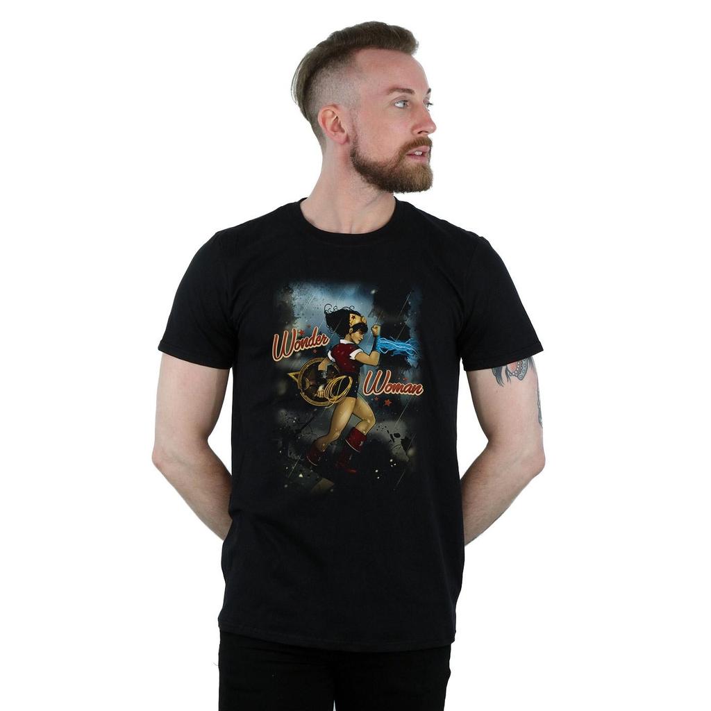 DC Comics Mens Wonder Woman Bombshell Cover T-Shirt