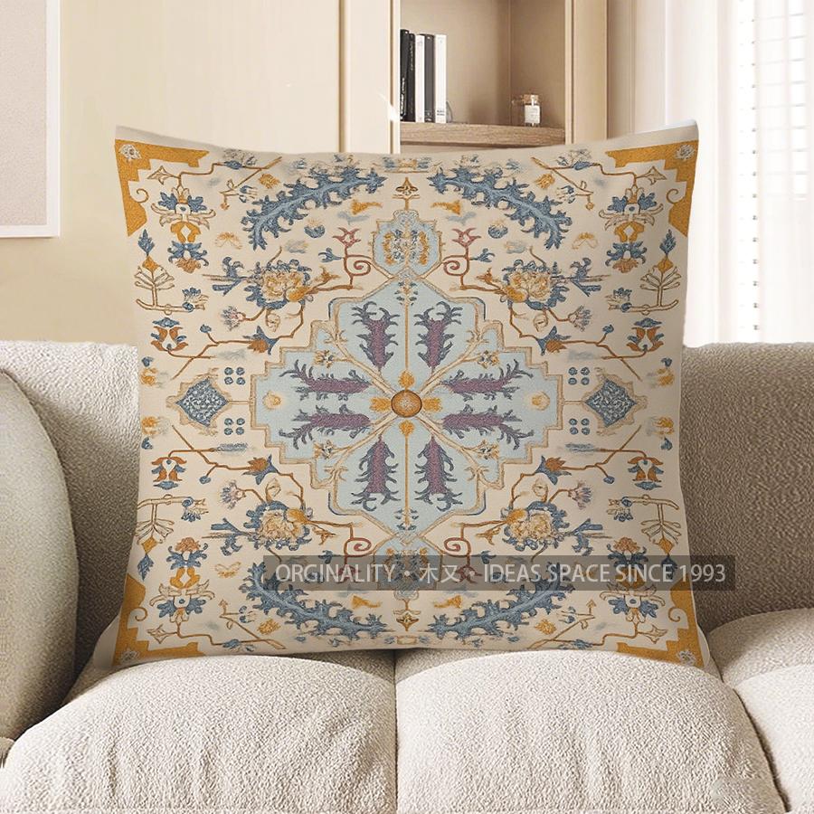 Home Decor Exquisite Floral Pattern Decorative Throw Pillow Pattern Cushion Cover Suitable For Sofa Bedroom Car Pillow Cover