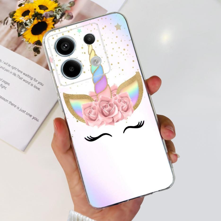 For Xiaomi Poco X6 Pro 5G Case Cute Cat Butterfly Painted Cover Soft Silicone Phone Case For Xiaomi Poco X6 Pro PocoX6 5G Fundas