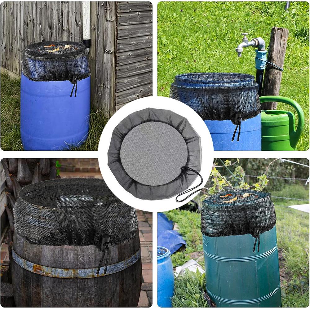 2Pcs 31Inch Mesh Screen Cover Protector Netting For Rain Barrel Water Collection