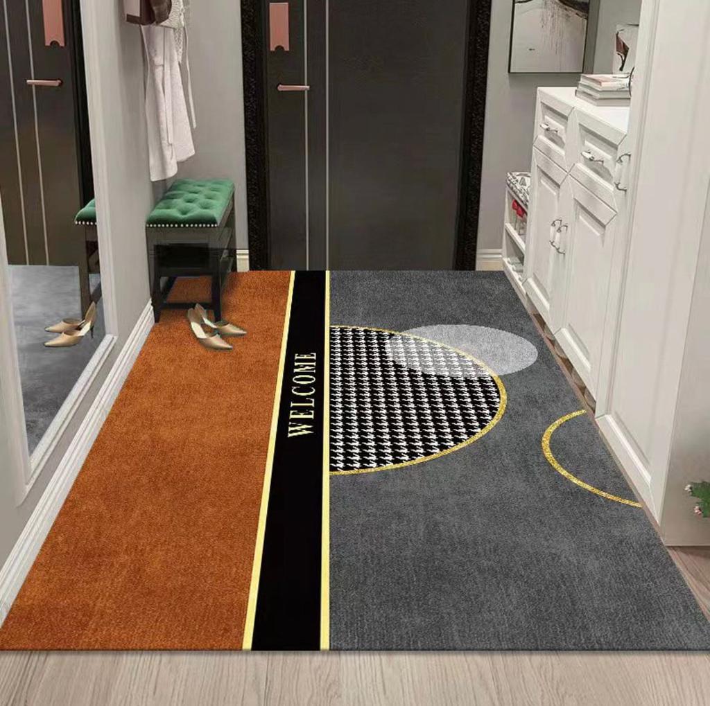 Light Luxury High Sense Entry Mat Door Mat Absorbent, Anti-slip and Wear-resistant Can Be Cleaned Bathroom Quick Dry Diatom Mud Mat