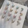 Doppelzirkon Schmetterling Nagelkunst Charm 3D Perlen Kristall Schmetterling Nagelornament DIY Exquisite Nagelzubehör