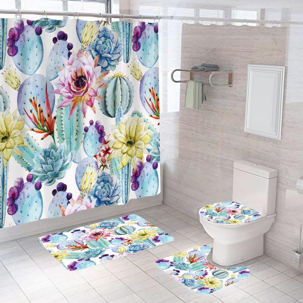 Bathroom Shower Shower Curtain Set No Punch Bathroom Window Curtain Door Curtain Partition Curtains