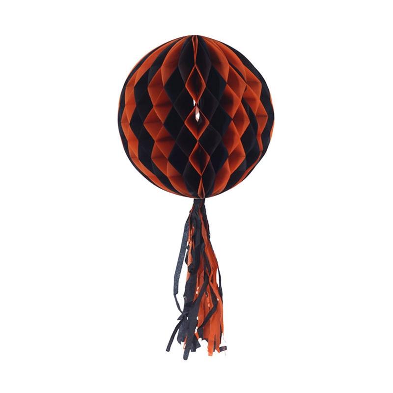 

Прикраси для вечірок Помпони з цигаркового паперу Паперові ліхтарі Паперова прикраса з стільникової кулі для вечірки Підвісні паперові прикраси помаранчевий