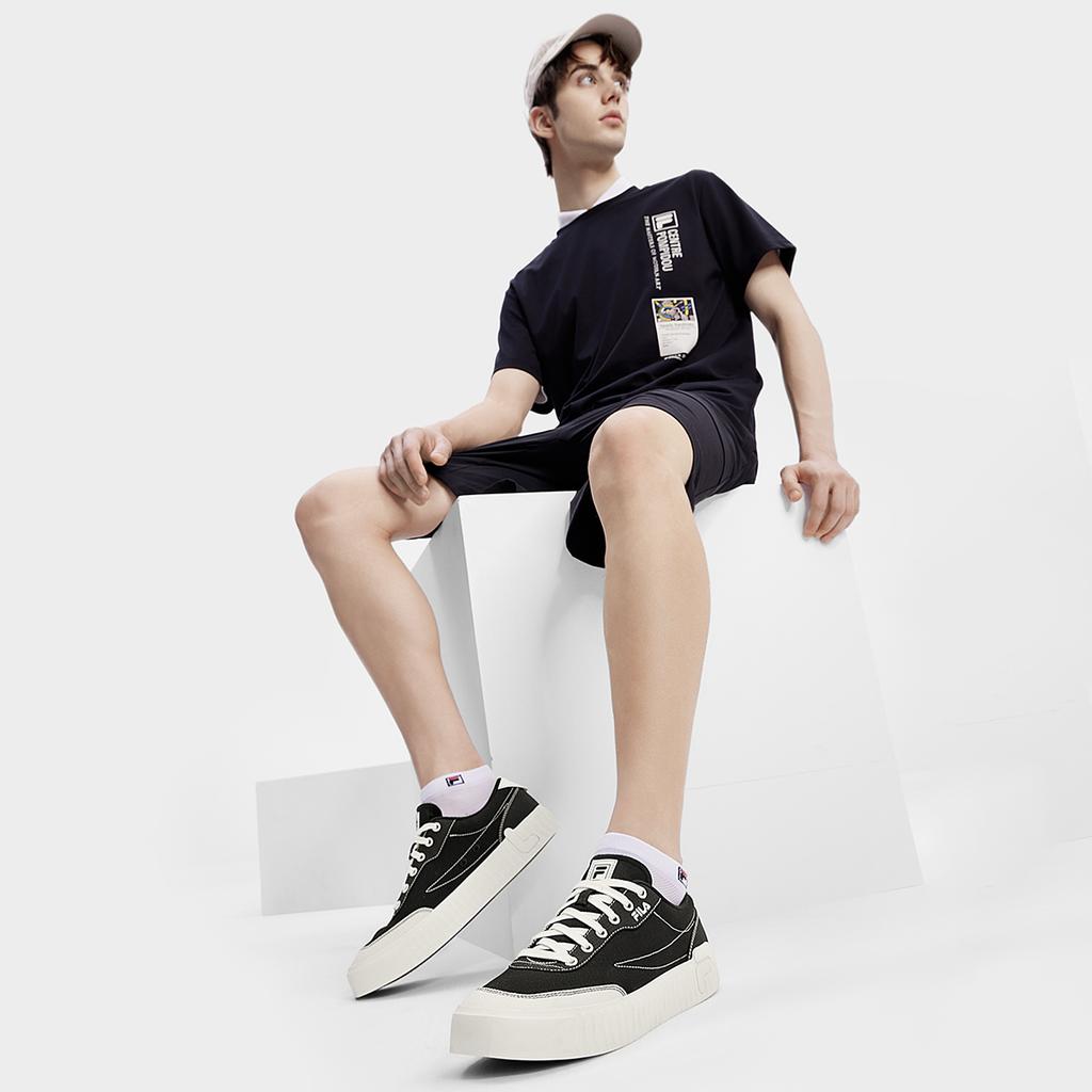 FILA Original Fashion Versatile Classic Casual Lightweight Quick-Dry Low-Top Canvas Shoes Men sneaker Black F12M432310FBK