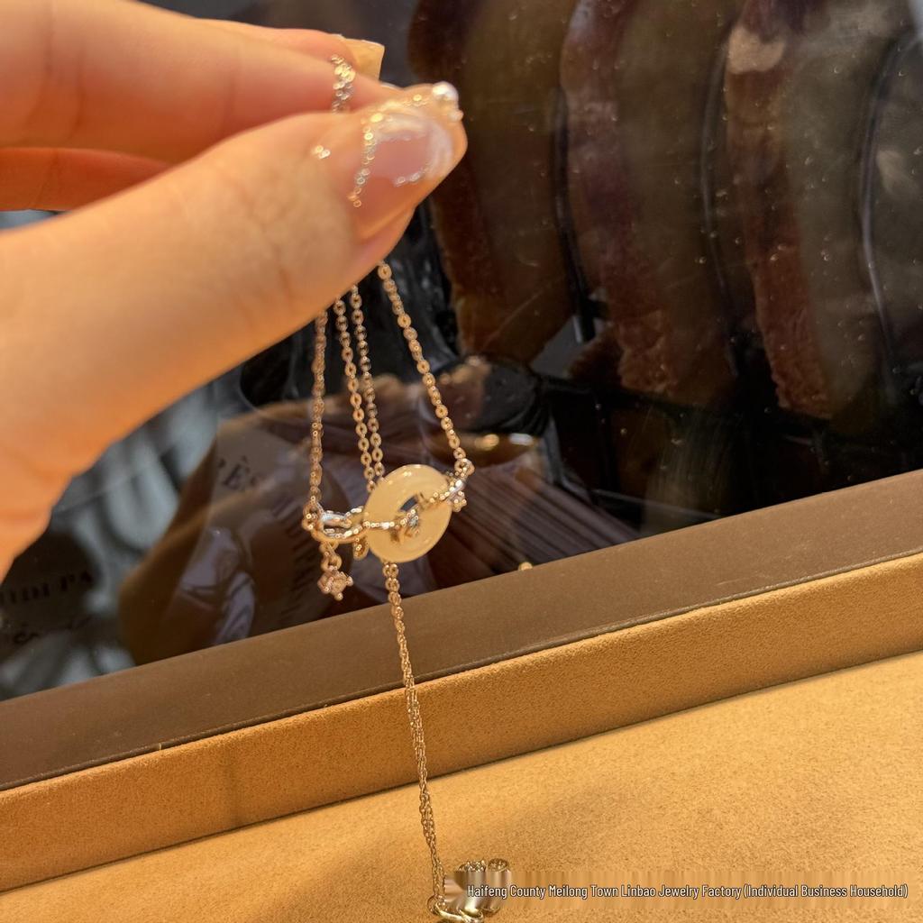 Sterling Silver Rose Clavicle Necklace for Women