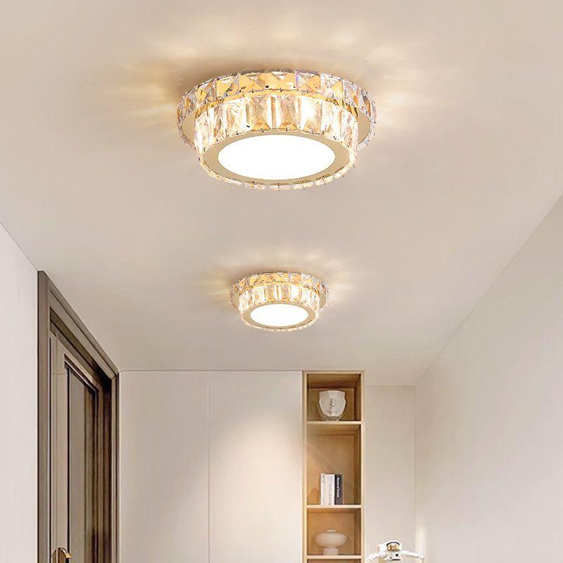 Modern LED Crystal Ceiling Light for Hallway or Corridor