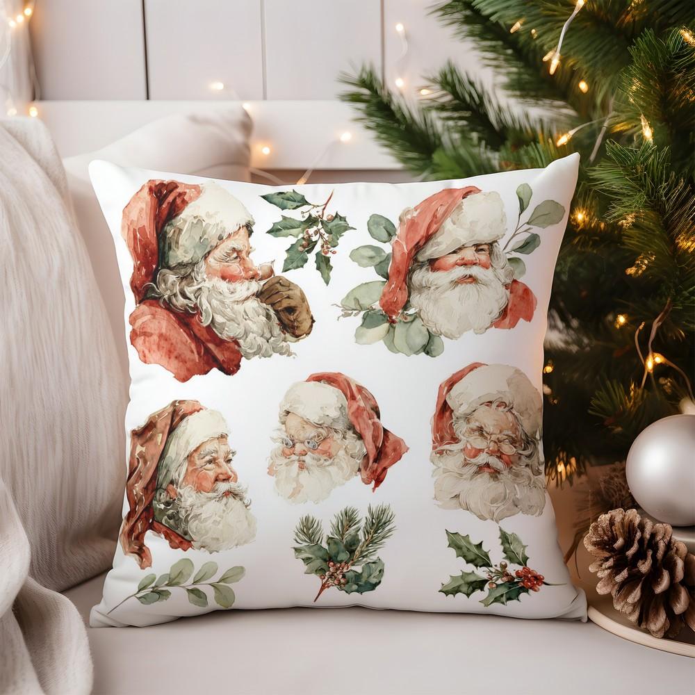 Home Decor Stylish Deer Head Art Printed Pillow Cover Pattern Cushion Cover Suitable for Sofa Bedroom Car Pillow Cover