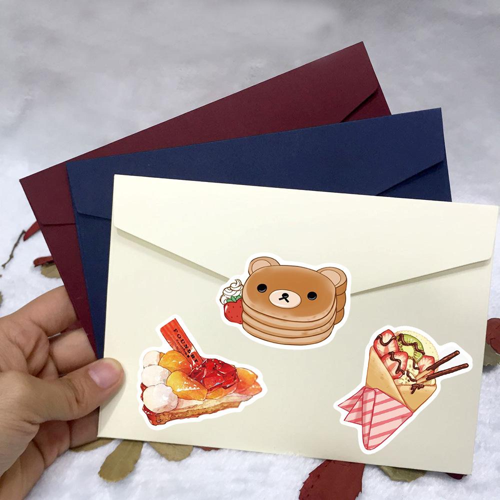 10/30/50pcs Realistic Food Cake Sweets Stickers INS Style Graffiti Decals DIY Luggage Scrapbook Journal Vintage Cartoon Sticker