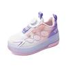 Girls' Two-Wheel Flashing Roller Skates - Mesh Sneakers for Kids