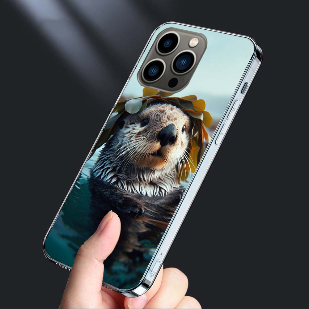 Otters, Wild Animals Phone Case For Iphone 16E 15 Pro 14 Plus 17E 16 17 Pro Max Air 11 12 13 Mini Shockproof Capa Cute Cover
