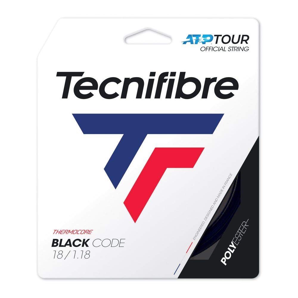 Tecnifibre BLACK CODE 1.18mm TFG410 tennis string чёрный
