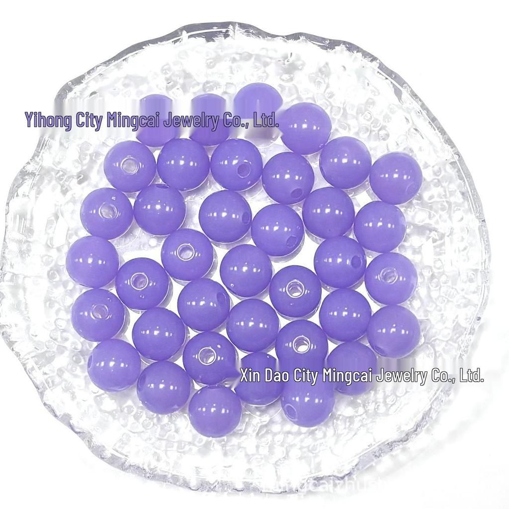 Translucent Acrylic Jelly Color Round Beads for Handmade Bracelets