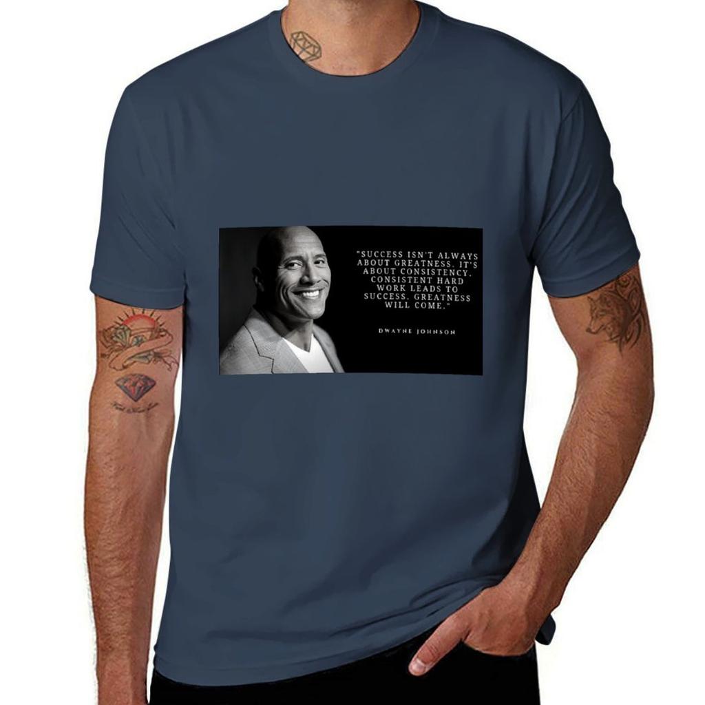 Dwayne Johnson Quotes Tshirt Casual Graphic Print Tee