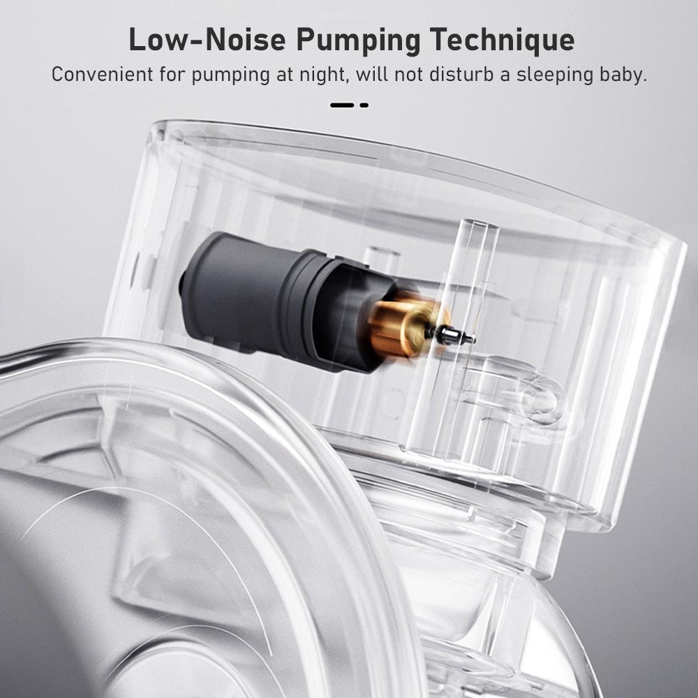 2PCS Hands Free Wearable Invisible Breast Pump Portable Painless Low Noise Electric Feeding Pump