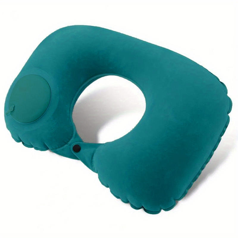 1PC Inflatable U-Shaped Neck Pillow For Office And Travel Pillow Portable Folding Design Ideal For Car And Outdoor Use Pillow