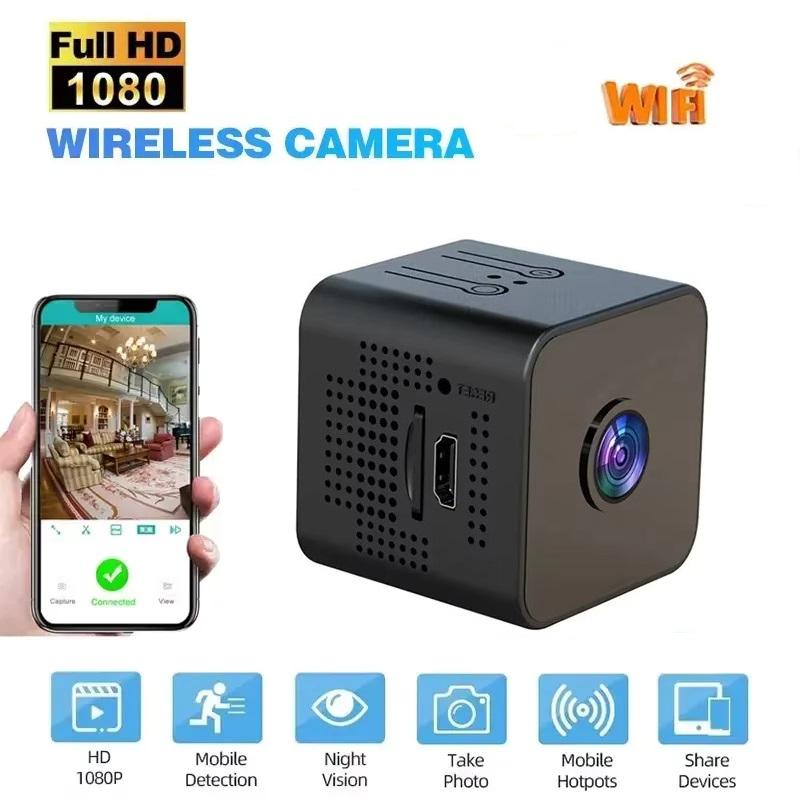 

Міні IP-камера WiFi Спортивна камера HD 1080P Бездротова охоронна камера Нічного бачення Розумний дім Мікрокамера No bracket чорний