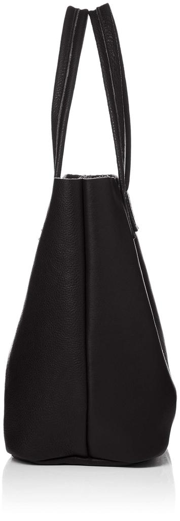 Laissez Faire Genuine Leather Pieza Semi-Shoulder Tote Bag, Women's, Black
