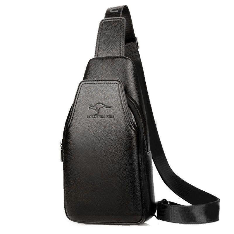 

Мужская универсальная нагрудная сумка кроссбоди с двойной молнией для велоспорта - Большая вместимость и модная