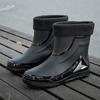 Men Waterproof Anti Slip Rain Boots Rubber Outdoor Fishing Warm Winter Shoes