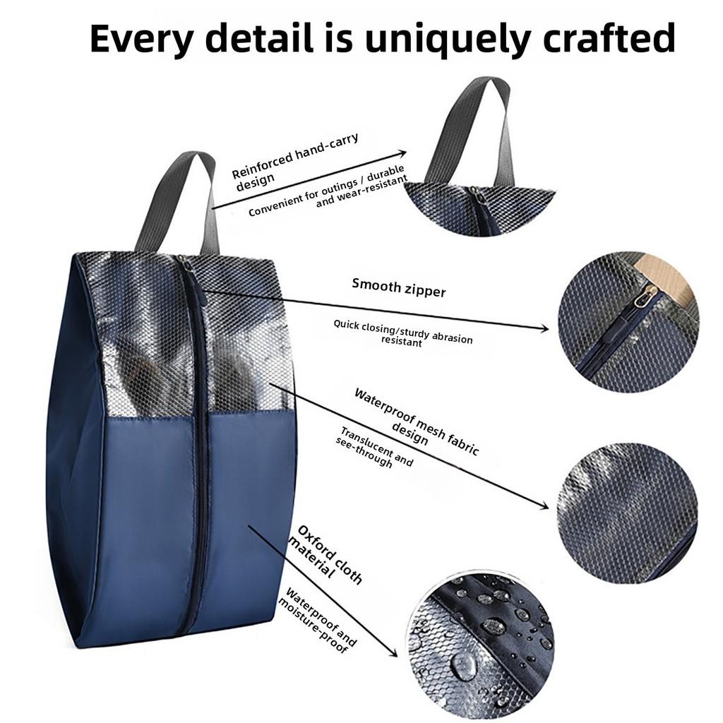 Travel Shoe Organizer With Foldable Design And Dustproof Cover For Suitcase Use