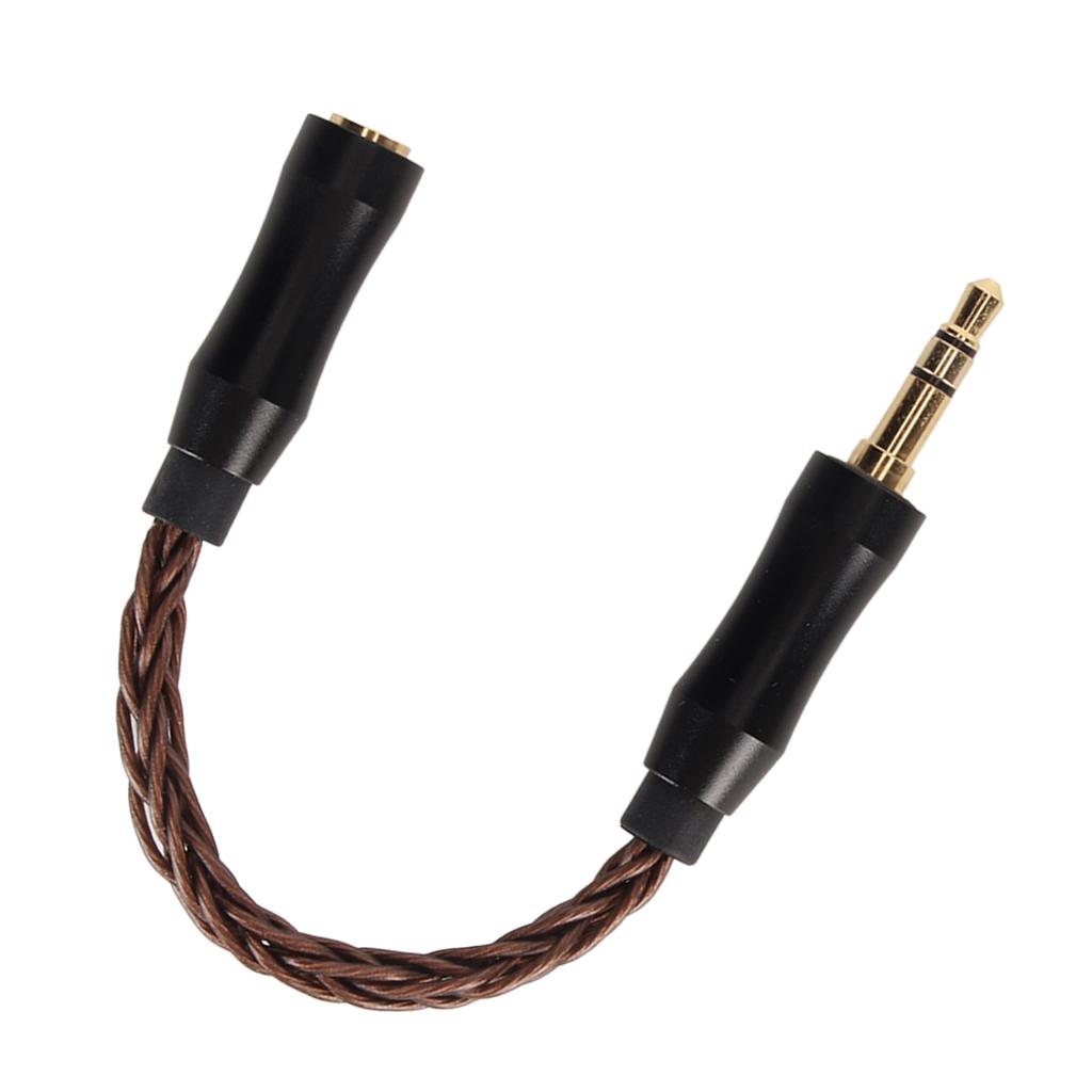 2.5mm to 3.5mm Sound Cable Female to Male Single Crystal Copper Core Gold Plated Connector Headphone Adapter Cable 5.5in