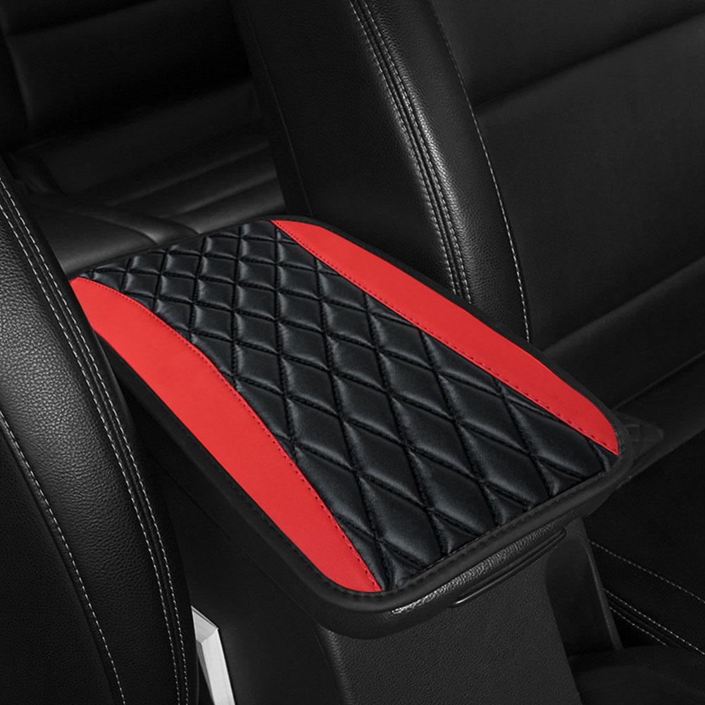 1pc Car Armrest Cover Mat Universal PU Leather Car Interior Central Armrest Box Pad Non Slip Decor Mat Universal Accessories