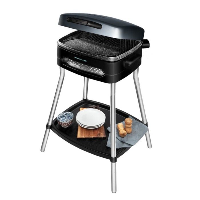 Cecotec Barbacoa Eléctrica PerfectCountry BBQ. 2000 W, Superficie De Cocinado Mixta Con Revestimiento Antiadherente