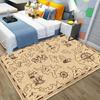 15 Sizes Retro Treasure Map Area Rug Carpet for Living Room Bedroom Children Play Mat Sofa Chair Home Decor Non-slip Floor Mat