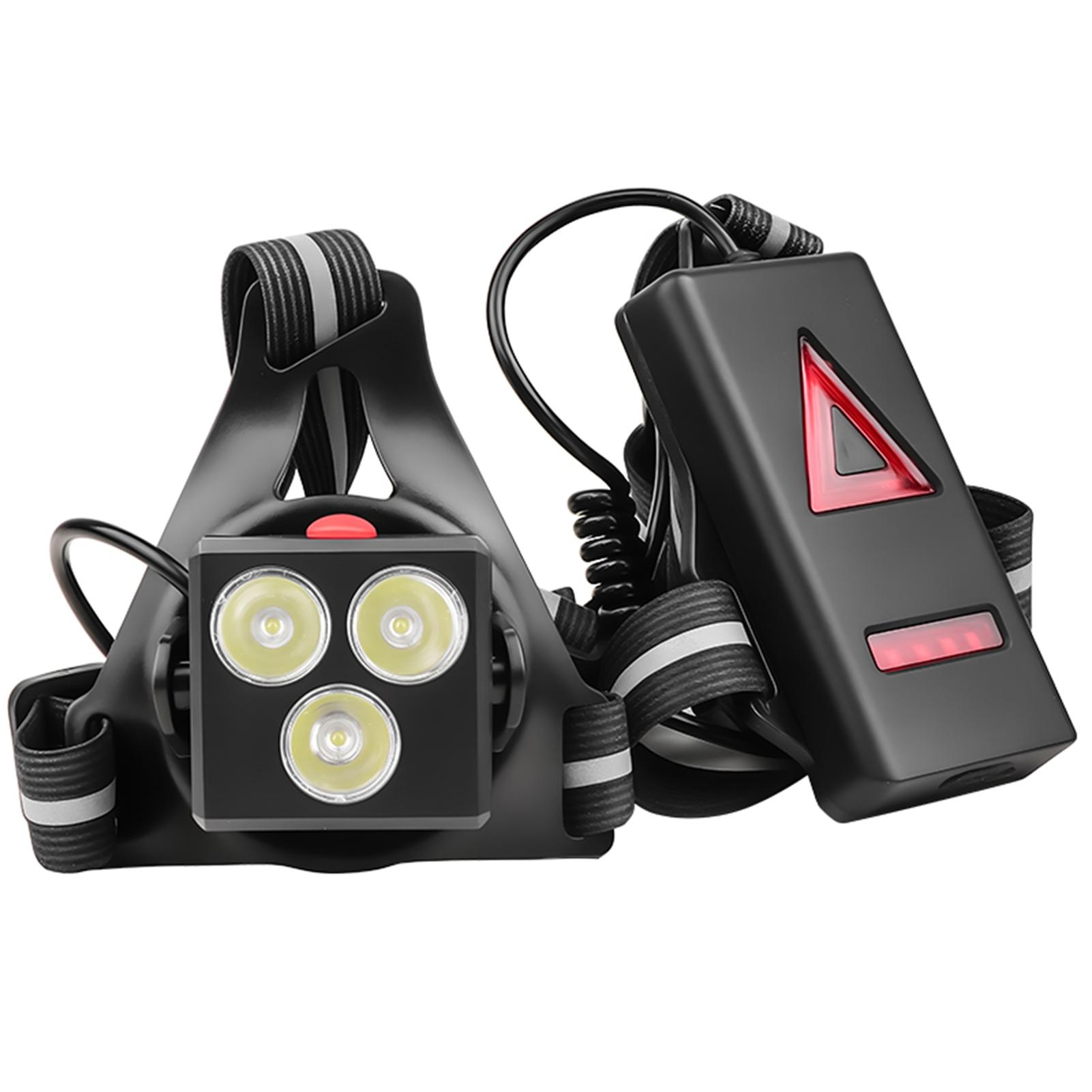 

LED Chest Front Multi-Lamp Red Warning USB Rechargeable Night Running Light Triangle Reflective Strap Adjustable Angle