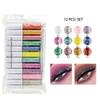 HANDAIYAN 12pcs 5g Liquid Glitter Eyeshadow Waterproof Beauty Makeup Tool