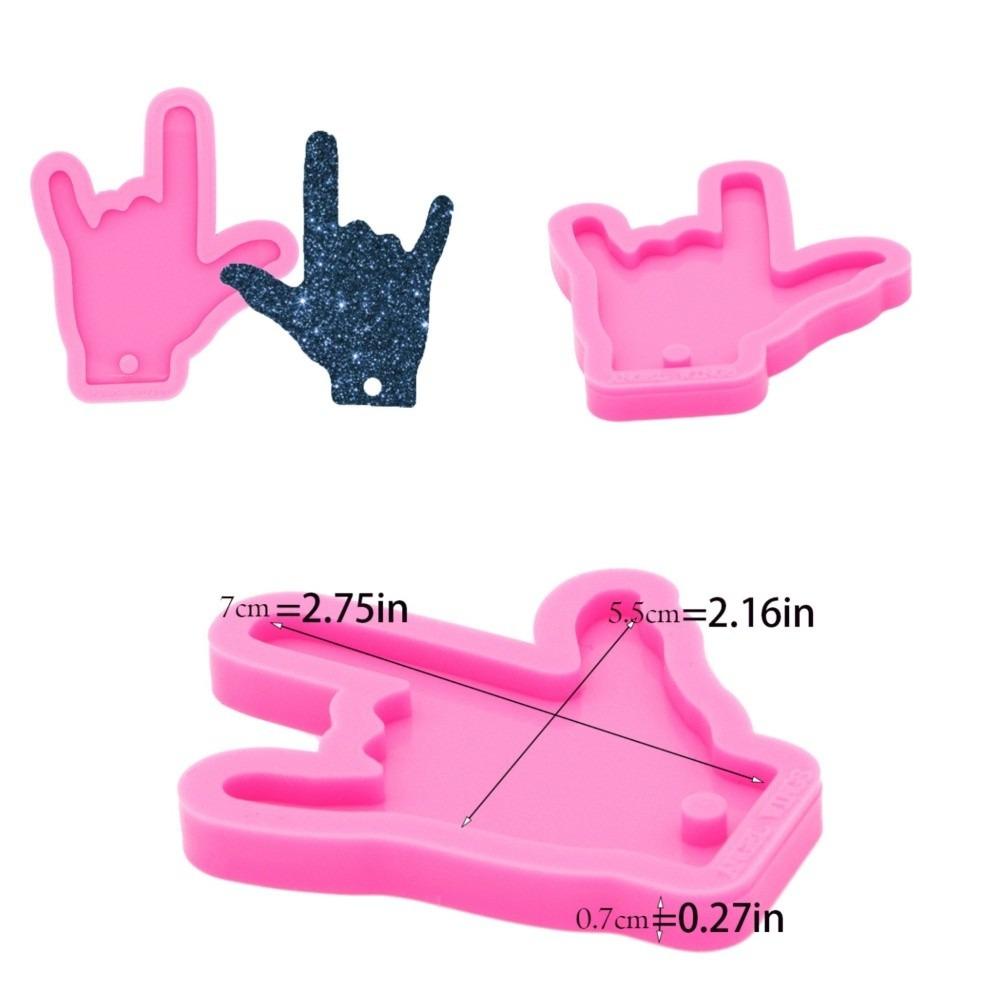 2pcs Easy Cleaning Fondant Molds Soft Elastic Baking Mold Shiny Silicone Mold Pendant Decorations