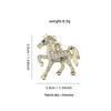 European Retro Diamond-Encrusted Galloping Horse Brooch - Unique and Stylish Animal Pin Corsage Accessory