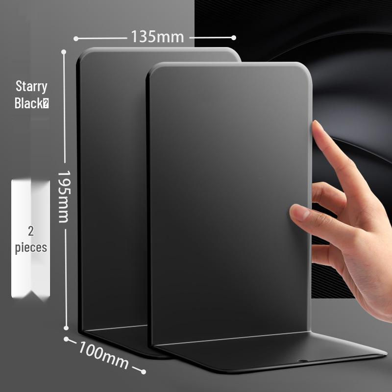 2-Piece Retractable Metal Book Stand and Bookend for Students