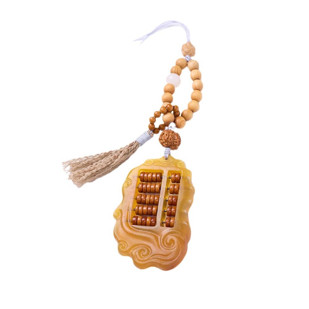 Thuja Sheep Horn Abacus Keychain & Phone Lanyard for Men, Women, and Bags