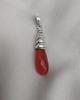 Red Onyx Sterling Silver Pendant: Handmade Healing Crystal Necklace