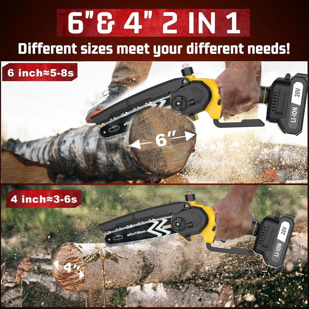 20V Industrial Grade Cordless Chainsaw Professional DIY Power Tool for Wood Cutting with Battery Available From Local Warehouse