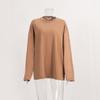 Women's Crew Neck Long Sleeve Oversized T Shirt Solid Color Casual Basic Top