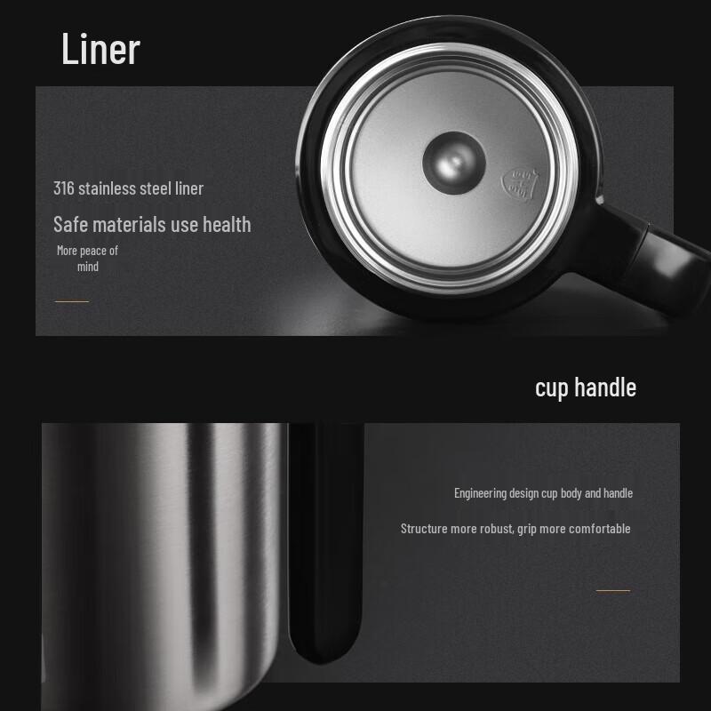 Simita Stainless Steel Thermos Mug with Handle and Tea Infuser