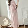 Long Loungewear Loose Solid Short Summer Long Ech.Apr Women's Pajamas, Fit, Color, Sleeves, Lightweight, Nightgown, Dress, Figure-Flattering (Pink,