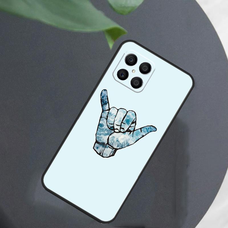 Surfer Surf Hang Loose Shaka For Honor Magic 5 6 7 8 Pro Case For Honor 400 200 50 70 Lite X8c X8b X9a X9b X9c X9d Win RT