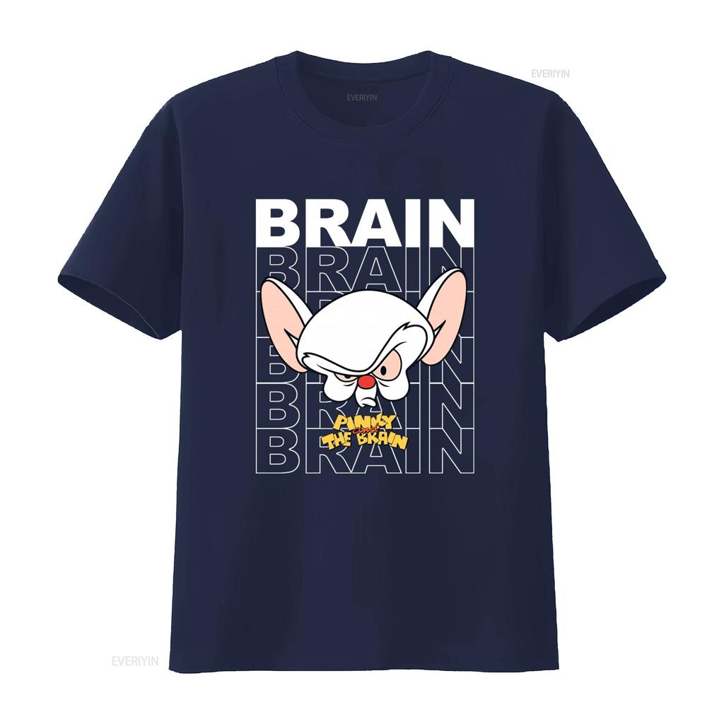 Brain Face Pinky and the Cartoon Character T Shirt for Fashion Casual vintage Washed designer clothes Stretched Slightly