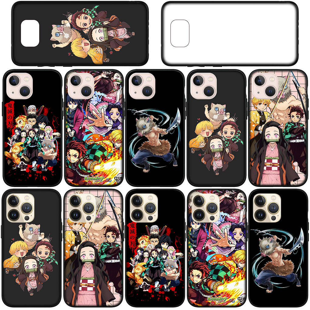 Hülle für iPhone 17 16 15 Xiaomi Poco Redmi Note 14 13 12 11 Pro Max Samsung Galaxy S25 S24 OPPO Huawei Demon Slayer Anime Nezuko Tanjirou Handyhülle