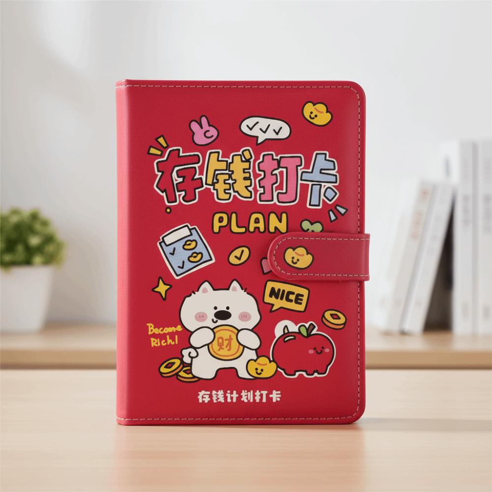 Handbook Saving Money Binder Wallet Storage Account Book Detachable Budget Binder with Lock Family