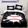 3pcs Baseball Bedding Set Duvet Cover Closure Includes 1 Duvet Cover & 2 Pillowcases, Soft and Comfortable for All Seasons.