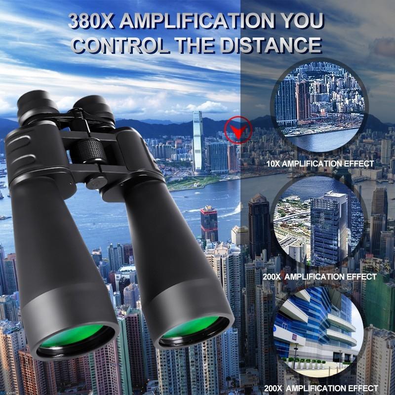 10-380x100 Powerful Binoculars Long Range Telescope Zoom Hd Bak4 High Magnification Professional Monocular For Tourism