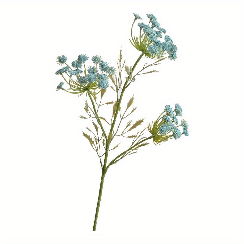 

1Pc Outdoor Wedding Simulation Blue 3-Head Lace Flower Monet Garden Flower Material, For Outdoor Patio Garden Home Wedding Holiday Party Decoration синий