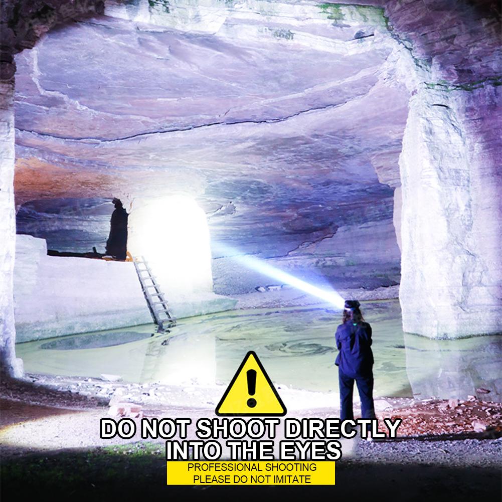 Super Bright Headlight 1200mAh Rechargeable High Power Headlamp Waterproof Emergency Fishing Camping Lantern Head Flashlight