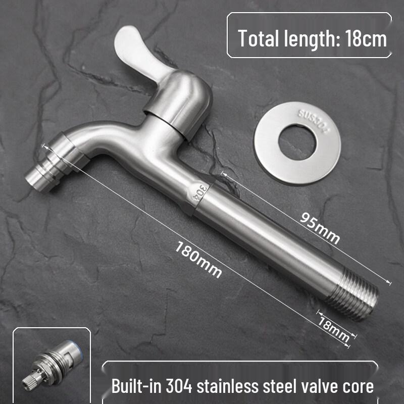 

TLXT Stainless Steel Single Cold Washing Machine Faucet